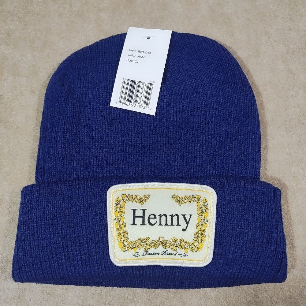 Reason Brand Blue Beanie